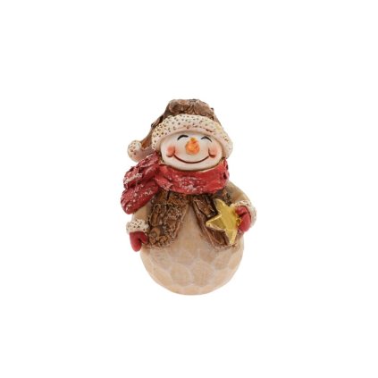 SNEHULIAK S HVIEZDOU BÉŽ/ČER POLY 3,5*3*5,5CM