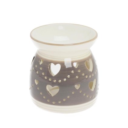 AROMALAMPA BIE/SIV VZ. SRDCE PORCEL 10,8*10,8*11,4 CM