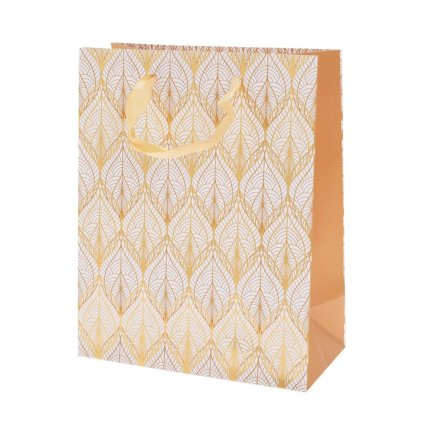 AGB1100403 TAŠKA darč V25x20+10cm ORNAMENTAL GOLD TILE