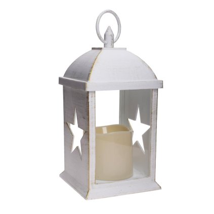 LUCERNA LED S HVIEZDOU WHITE/GOLD