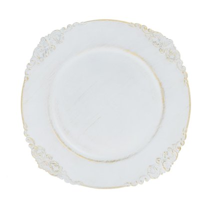 TANIER BIELY HRANATÝ PLAST 33CM