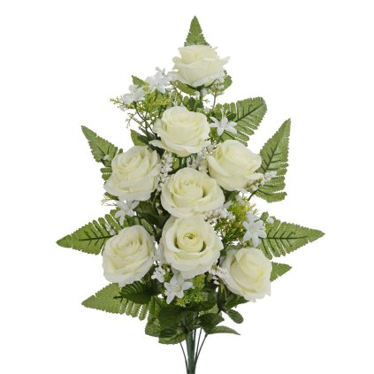 KYTICA RUŽA GYPSA  BIELA 62CM