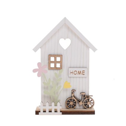 DOMČEK DREVO BIELA 10,5x3,8x16CM