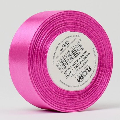 STUHA SATEN TM.RUŽ. 25MM 15M