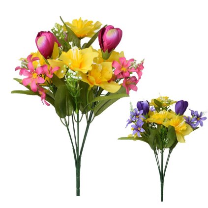 KYTICA NARCIS, KROKUS, ZELEŇ MIX/2F 32cm