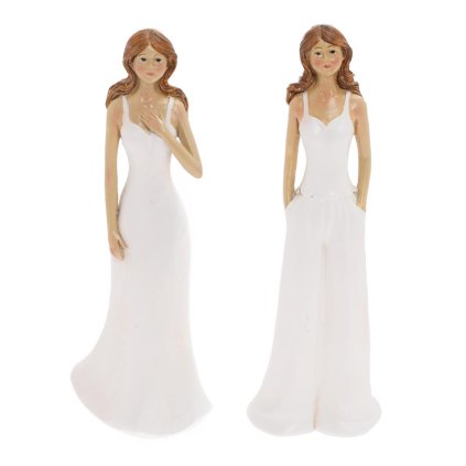 ŽENA BIELE ŠATY MIX/2 POLY 7,5*5*21CM