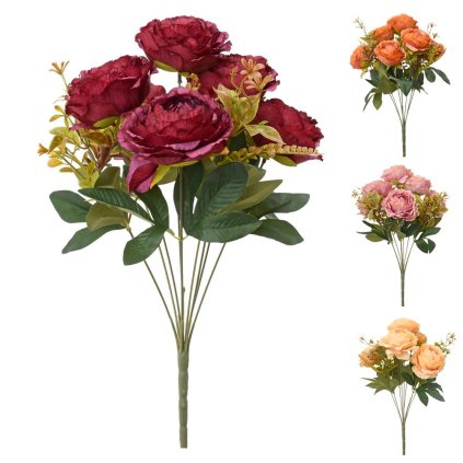 KYTICA RUŽA, ZELEŇ MIX/4F 42CM