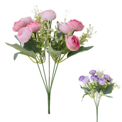 KYTICA RANUNCULUS, ZELEŇ MIX/2F 30CM