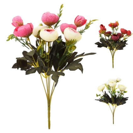 KYTICA RANUNCULUS DVOJFAREBNÝ, ZELEŇ MIX/3F 29CM