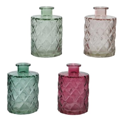 Váza sklo ass4 10,5x7cm