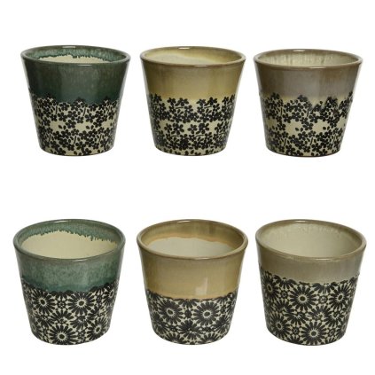 Kvetináč obal terac.ovál ass6 V12,8x14cm