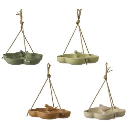 Kŕmidlo pre vtáky z bambusových pre vtáky, 4ass 23,3/22,7/ V5,5cm