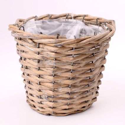 KOŠÍK PRÚTIE ŠEDÝ S D15xH13CM