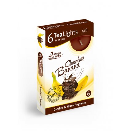 Vonne cajové sviecky 6ks cokolada banan