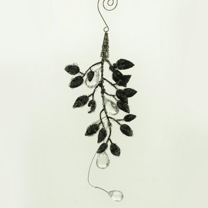 AKCIA! ZÁVES STRAPEC TMAVÝ ACRYL 12CM