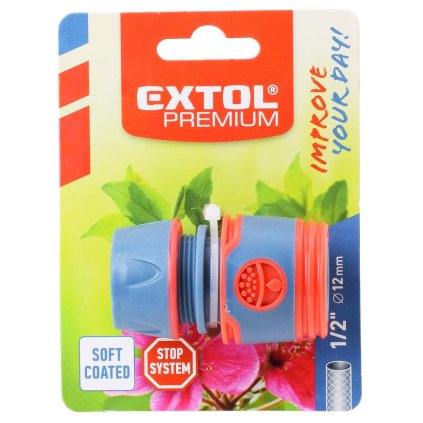 Rýchlospojka na hadicu plastová, 1/2", STOP ventil