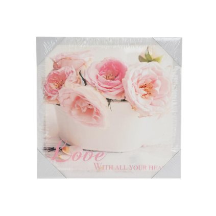 OBRAZ RUŽE 28x28x1,5CM