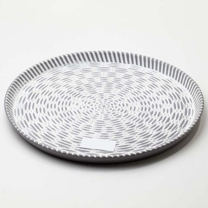 TÁCKA KRUH ŠEDÁ 30X2CM