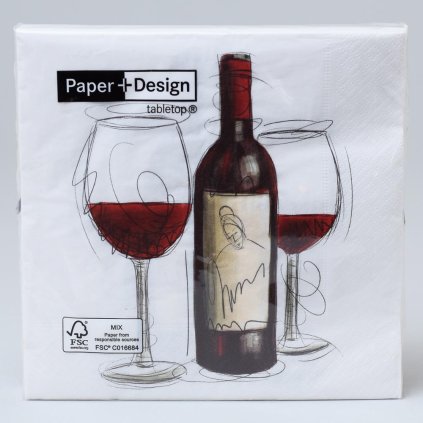 210228 SERVÍTKY VINO ROSSE 33x33cm