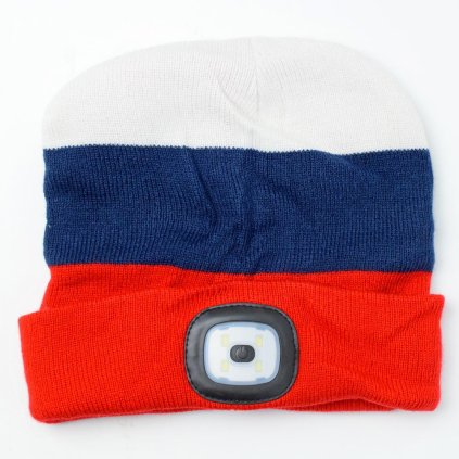 AKCIA!!!Čiapka s čel.,TRIKOLORA,4xLED