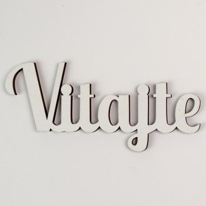 VÝREZ-VITAJTE BIELA 15CM S/6