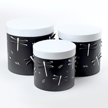 DARČEKOVÁ KRABIČKA S/3 VALEC ČIER. L19x20CM