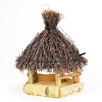 KRMÍTKO/08 drevo/prútie V36x28cm