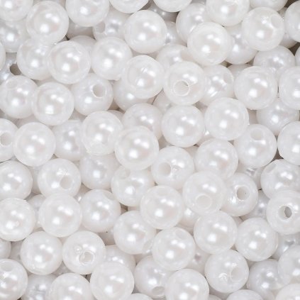 KORÁLKY BIELA/PERLA 8MM