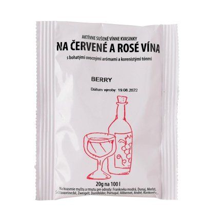 Vínne kvasinky na červ.víno FERVENS BERRY
