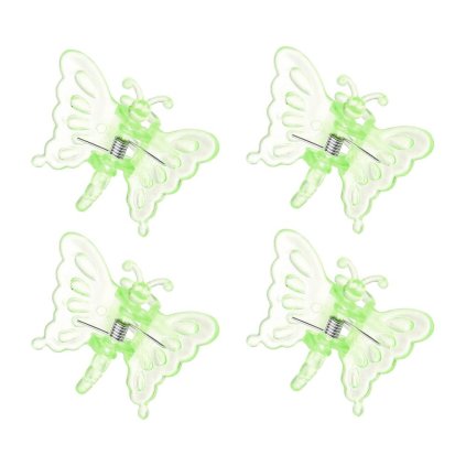 Klips MOTÝĽ Rosteto zelený 4ks, 4 x 3 cm