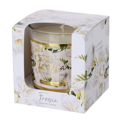 VOŇ.V SKLE FLORES BIELY 9x8cm