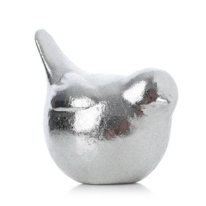 VTÁČIK STRIEBORNÝ KERAMIKA 8*5,3*7,2CM