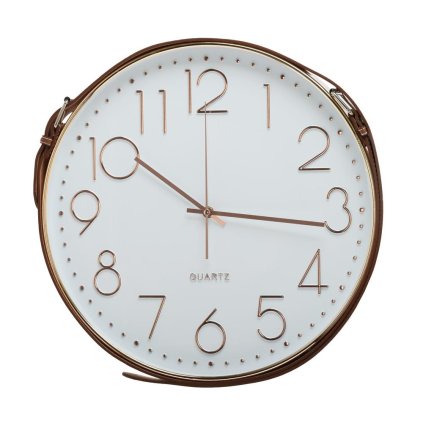 HODINY NÁSTENNÉ MDF 40CM HNEDÉ