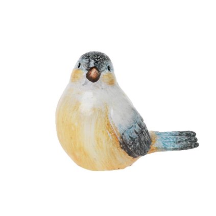 VTÁČIK KERAMIKA 6x9x7,5CM ŽLTOMODRÝ