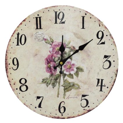 HODINY NÁSTENNÉ MDF DIA 34CM ČEMERICE