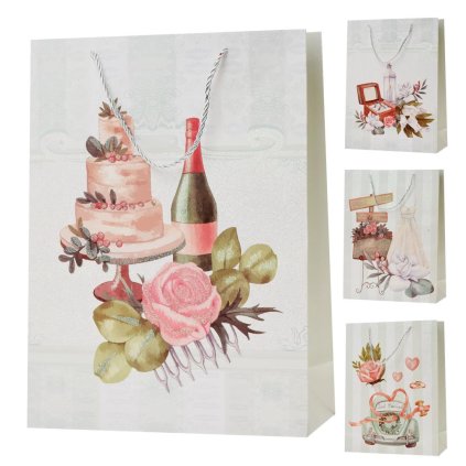 DARČEKOVÁ TAŠKA SVADBA  GLITER 40*30*12CM