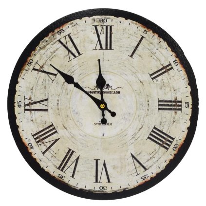 HODINY NÁSTENNÉ MDF DIA 34CM DREVO