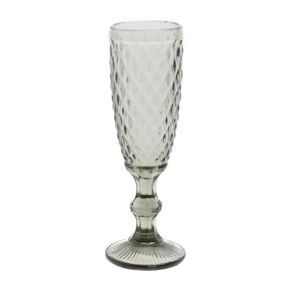 POHÁR SKLO 6x20CM ŠEDÝ