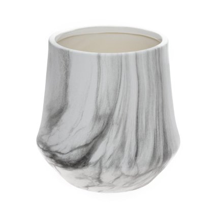 OBAL MRAMOR KERAMIKA 19x18CM BIELOČIERNA