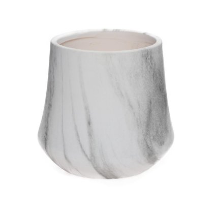 OBAL MRAMOR KERAMIKA 14x13CM BIELOČIERNA