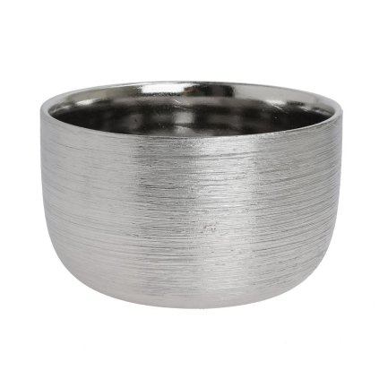 MISA KERAMIKA 18x18x11CM STRIEBORNÝ