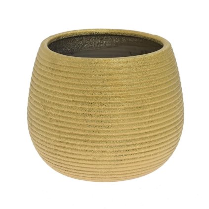 OBAL KERAMIKA 19x19x15CM ZLATÝ