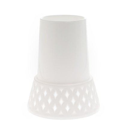 X066 VÁZA AŽUR BIELA 25CM