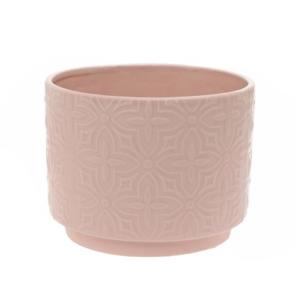 OBAL RUŽOVÁ ORNAMENT KERAMIKA 17*17*13CM