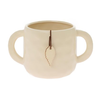 OBAL KERAMIKA S UŠAMI 22x14x12,5CM KRÉM