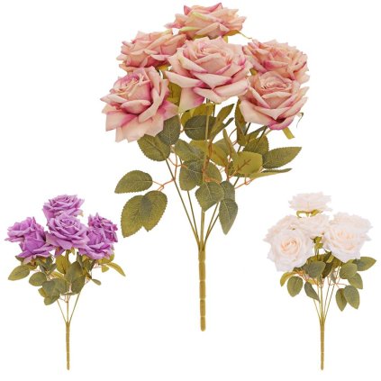 KYTICA RUŽA x7 43CM MIX 3F