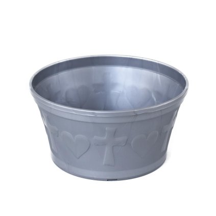 062 MISA SRDCE STRIEBORNÁ  25xV13,5CM