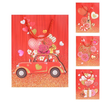 DARČEKOVÁ TAŠKA S 23*18*10CM VALENTÍN GLITTER