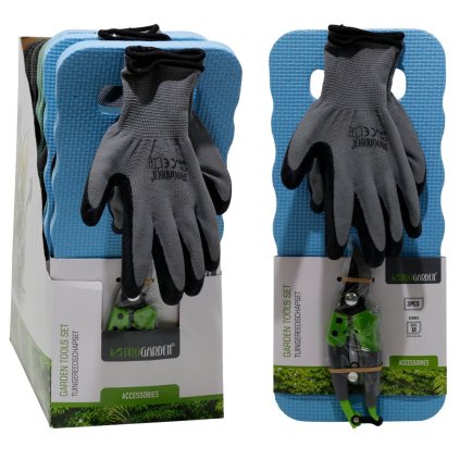 Rukavice + záhradné náradie S/3