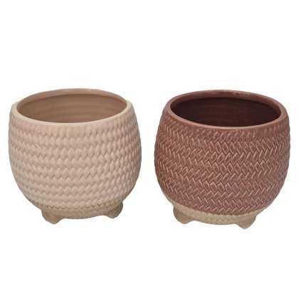 Obal porcelán/tkaný vzor ass3 16,5/V14,5cm